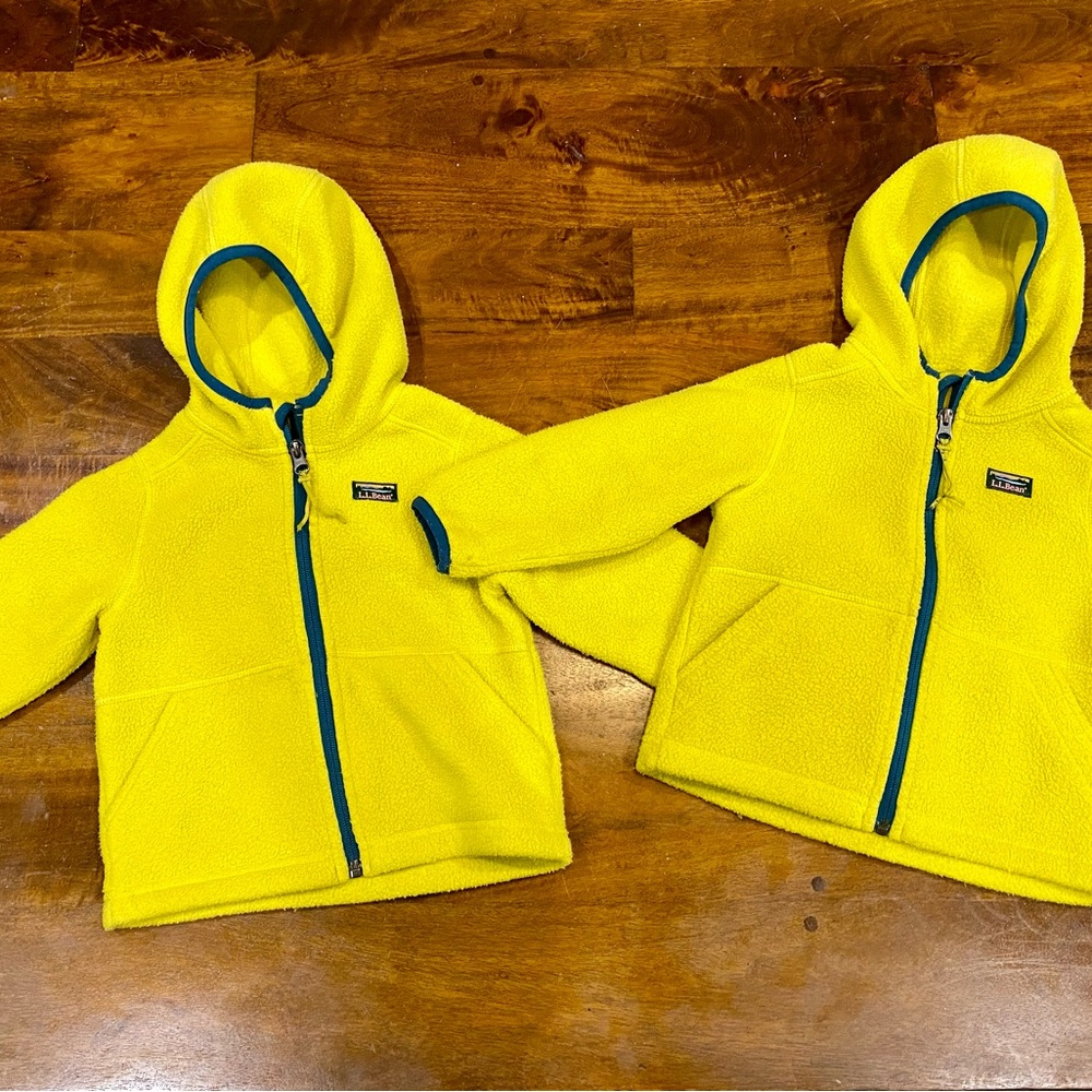 L.L. Bean Bright Yellow Kids Fleece Hoodie